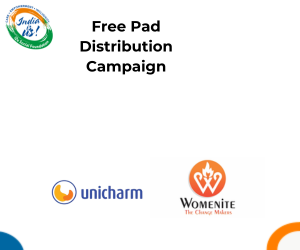Free Pad Distribution Campaign conducted by Womenite, supported by Unicharm